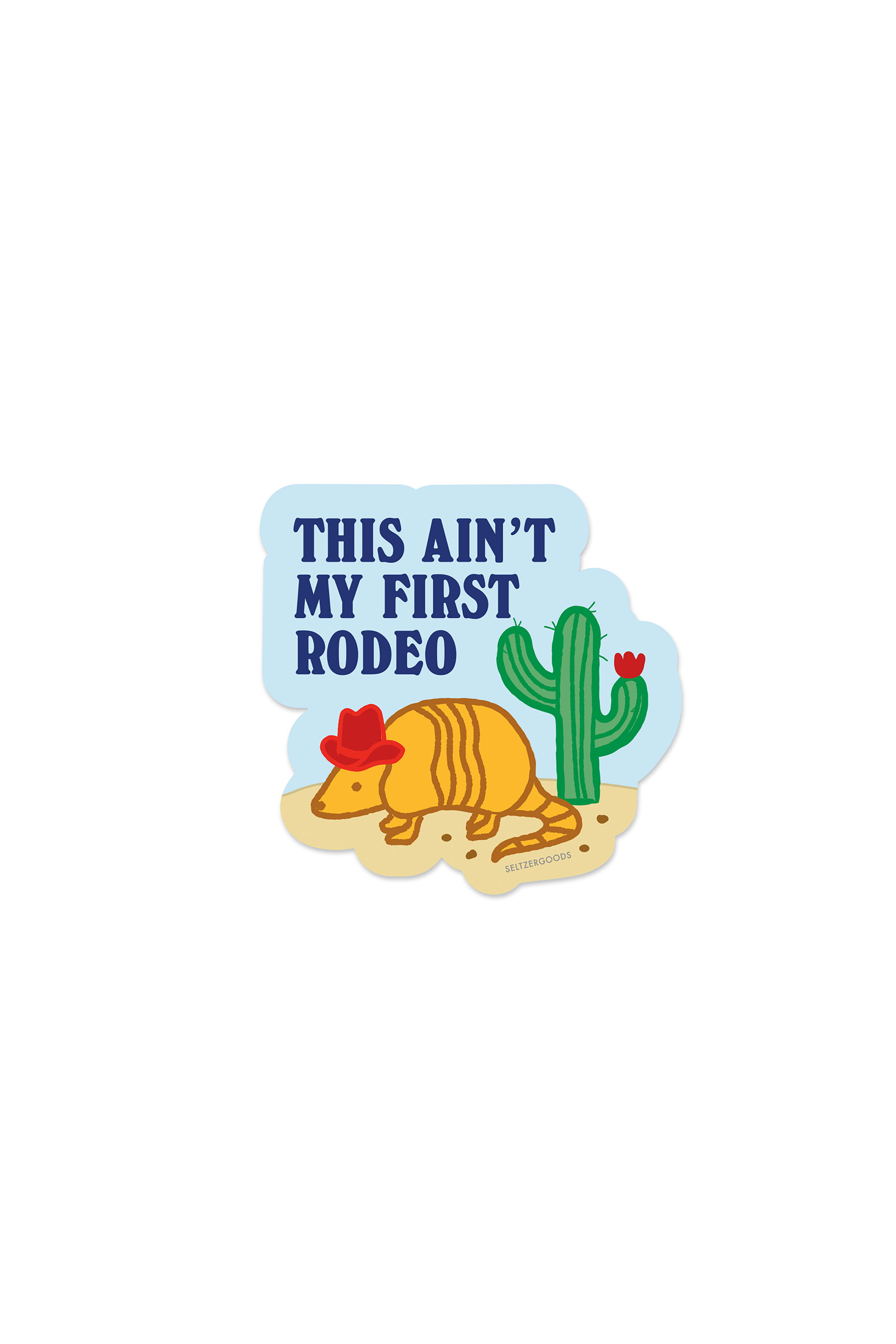 Armadillo Rodeo Sticker