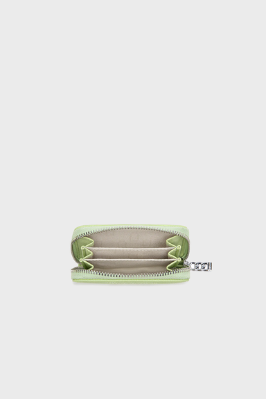 Pixie Mood Kimi Card Wallet in Lime Pebbled