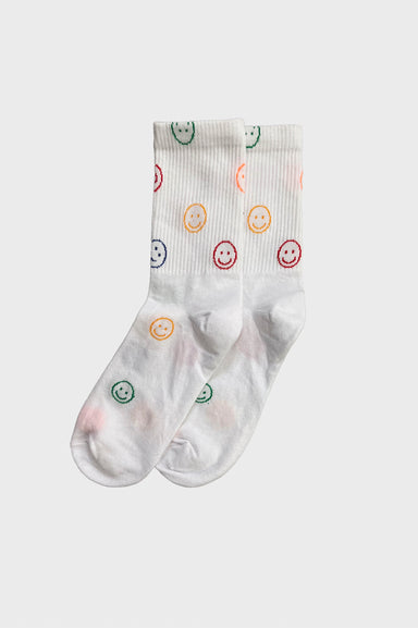 Women's Rainbow Smiley Tube Sock