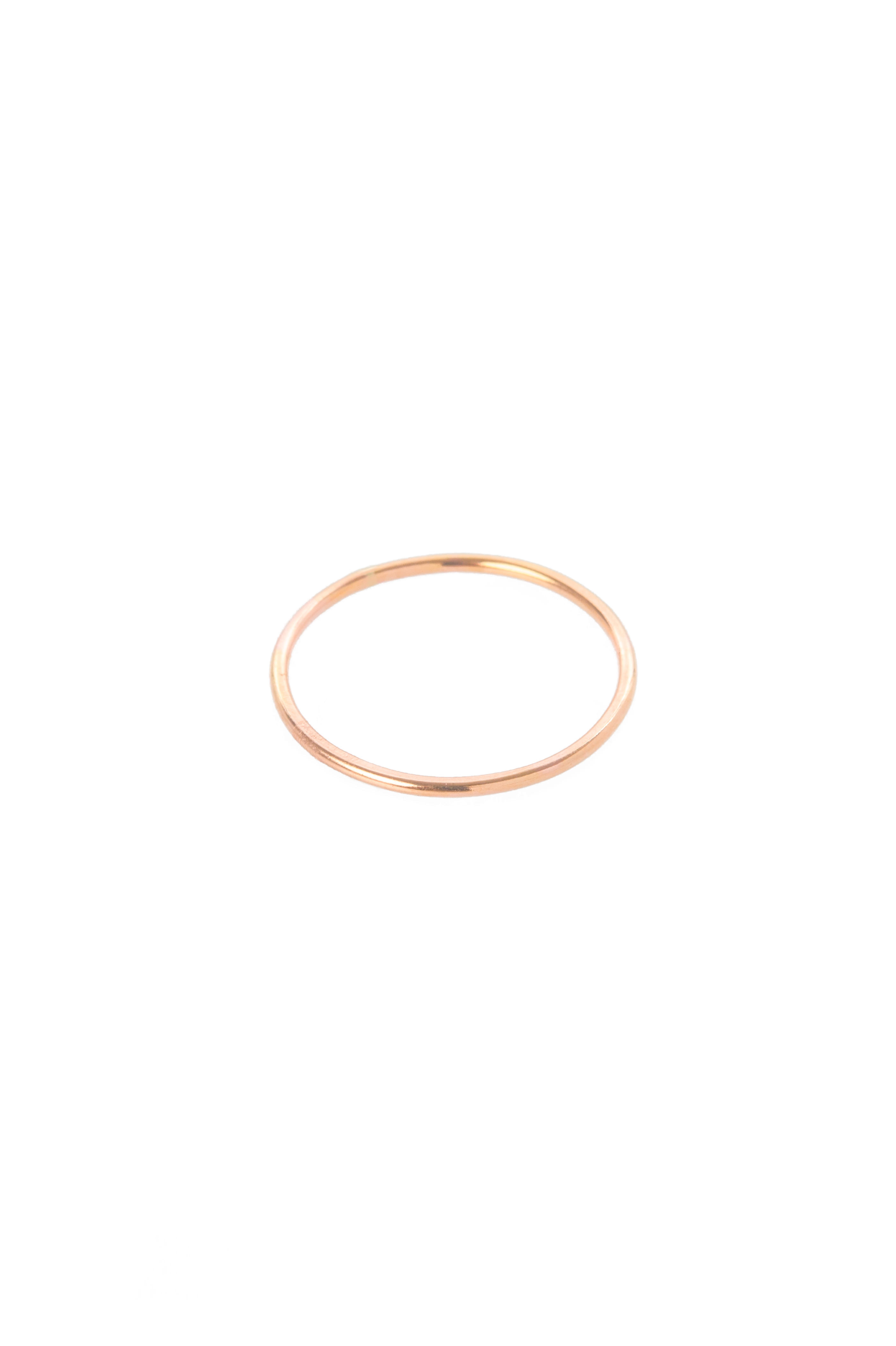 Smooth Thin Stacker in Rose Gold - Philistine