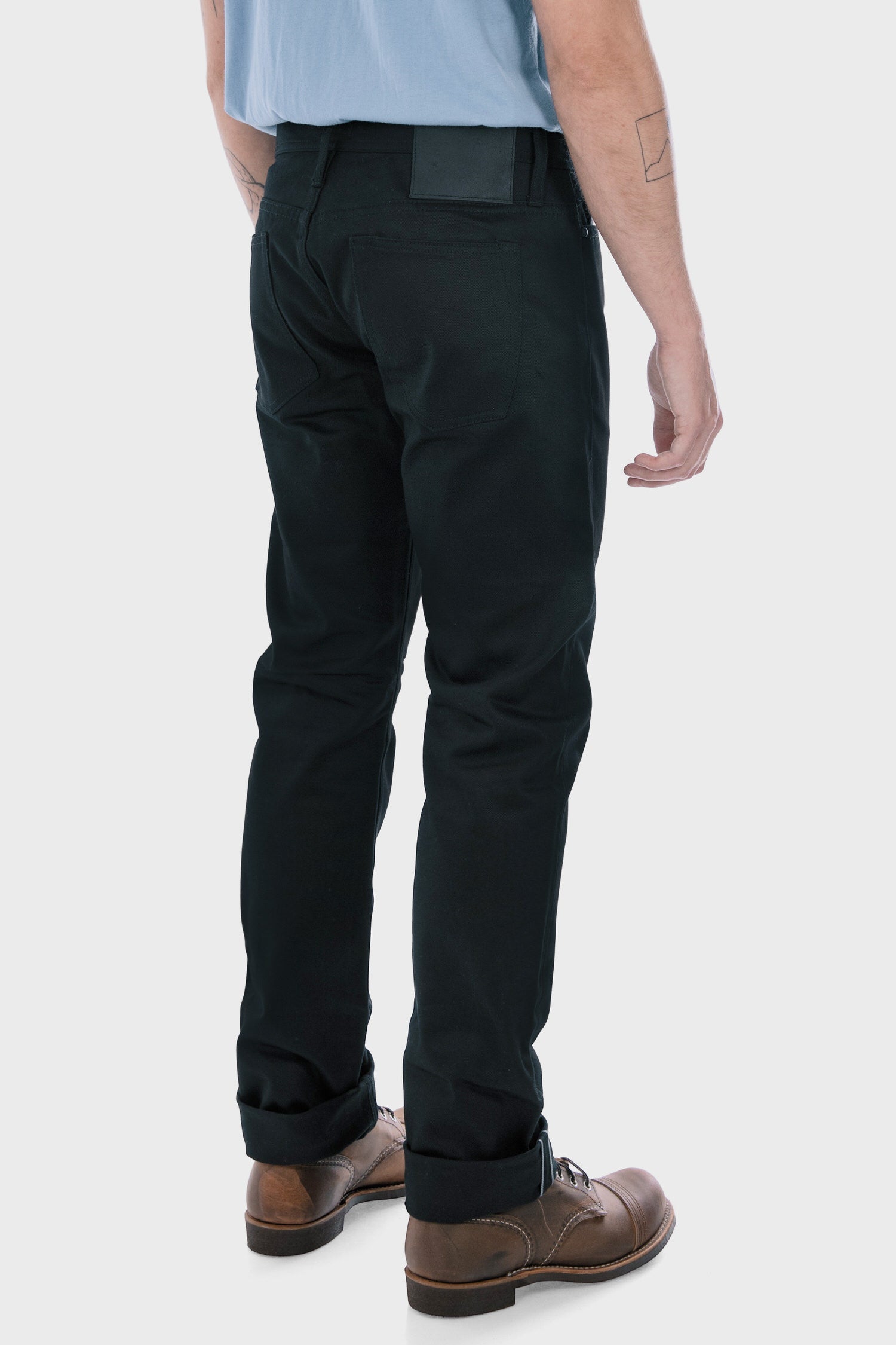Unbranded Tapered Fit Chino in Black - Philistine