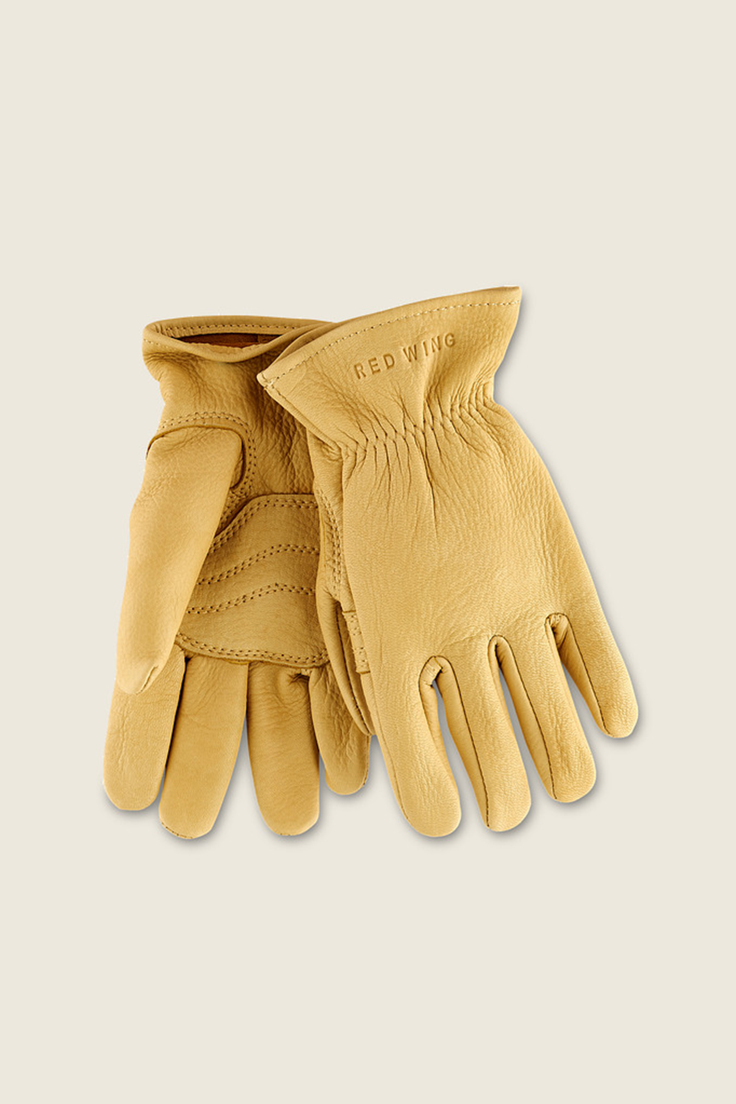 Red Wing Lined Buckskin Gloves in Yellow