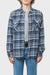 Men's Brixton Bowery L/S Flannel in Blue & Beige