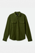 Men's Bowery Textured Twill Overshirt in Cypress Green