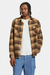 Men's Brixton Bowery Flannel in Tiger's Eye/Pinecone Brown