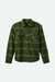 Men's Brixton Bowery Heavyweight Flannel in Cypress Green & Black