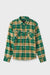 Men's Brixton Bowery L/S Flannel in Washed Pine Needle & Gold