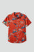 Men's Brixton Charter Print Woven in Burnt Red & Pacific Blue