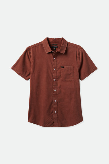 Men's Brixton Charter Sol Wash S/S Woven in Sepia