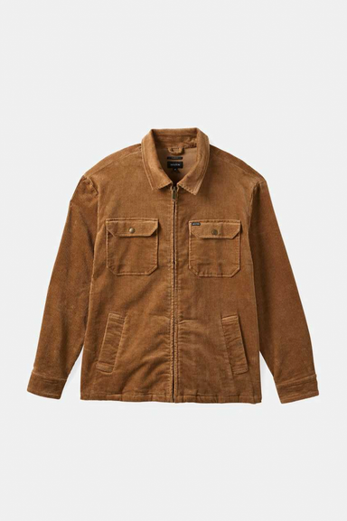 Men's Brixton Motor Zip Jacket in Tiger's Eye Cord