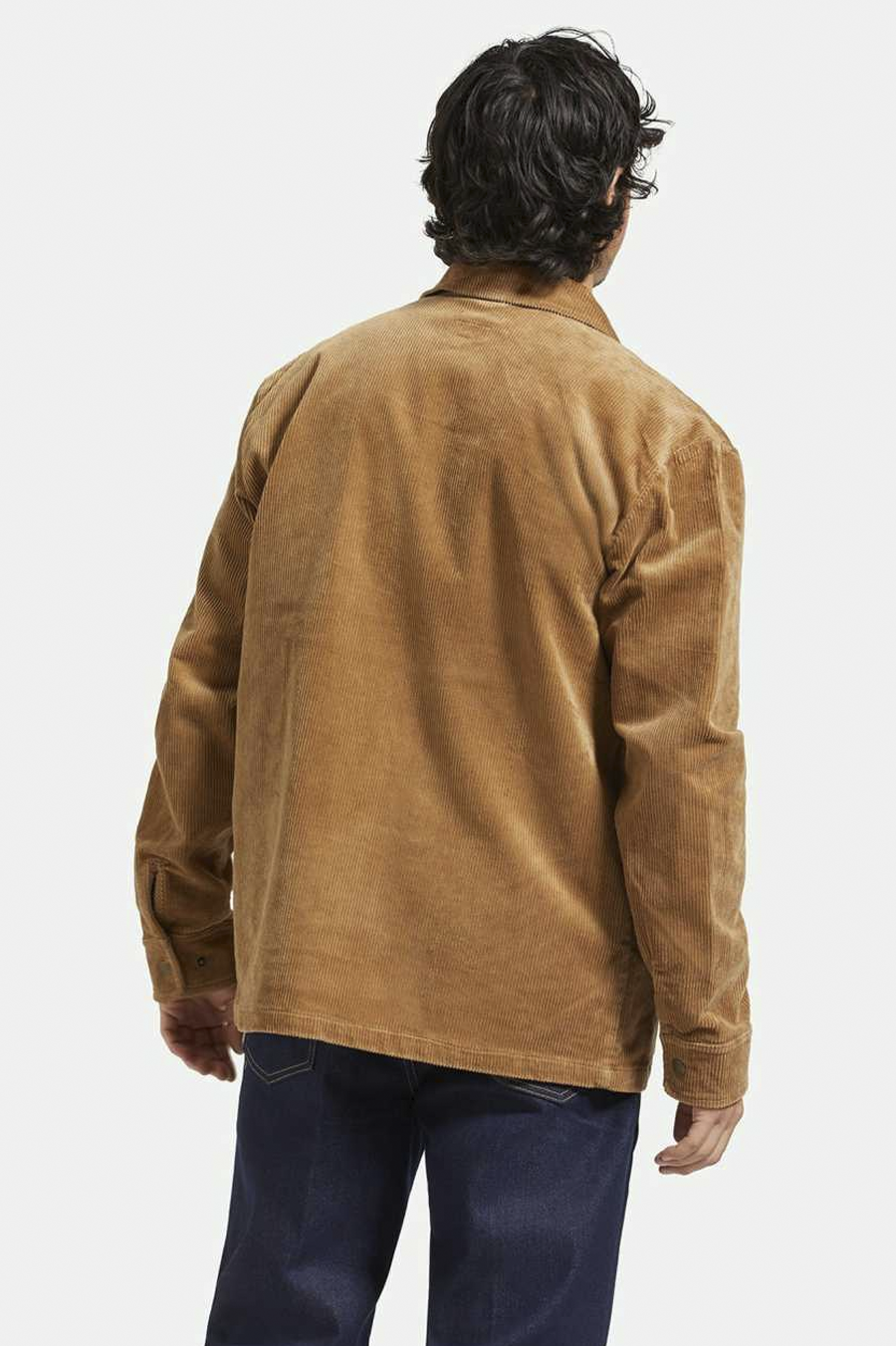 Men's Brixton Motor Zip Jacket in Tiger's Eye Cord