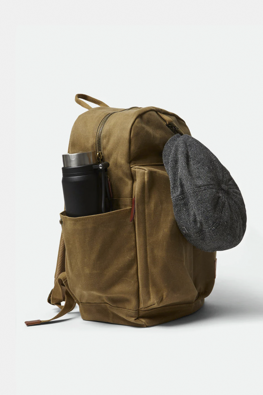 Brixton Traveler Backpack in Olive Brown