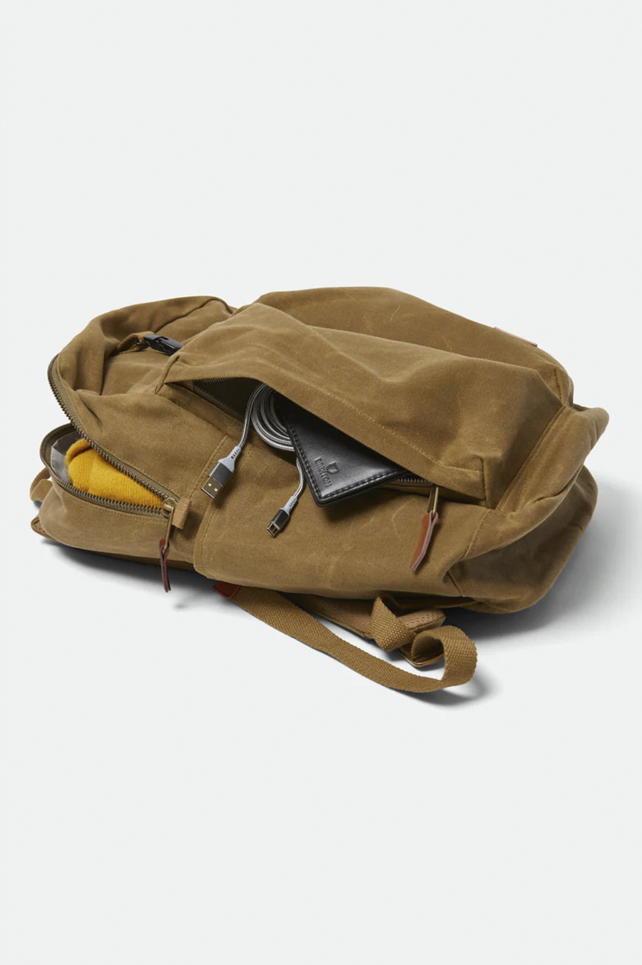 Brixton Traveler Backpack in Olive Brown