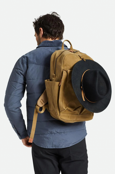 Brixton Traveler Backpack in Olive Brown