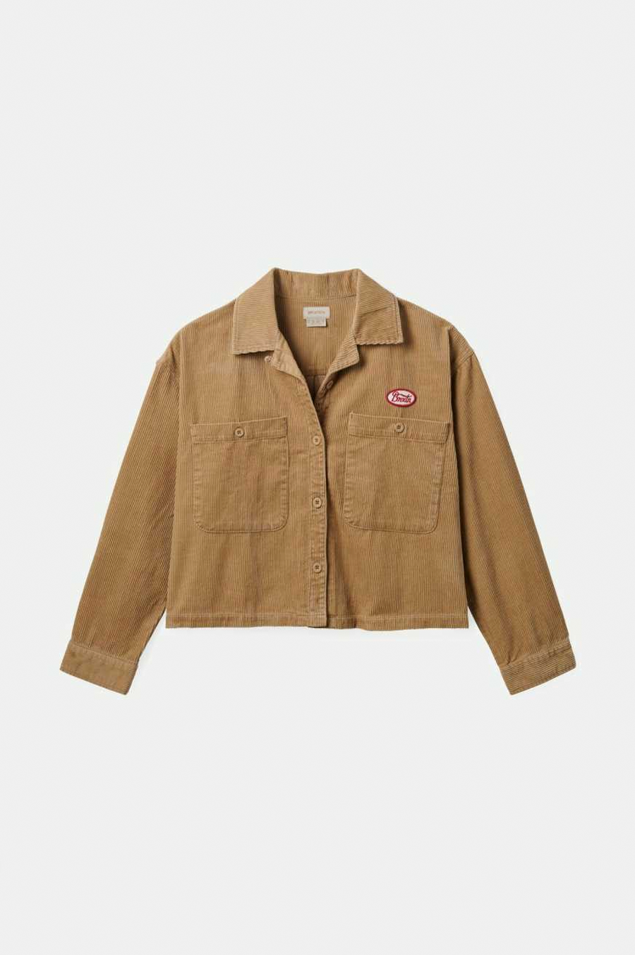 Women's Brixton Utopia Overshirt in Sand Cord