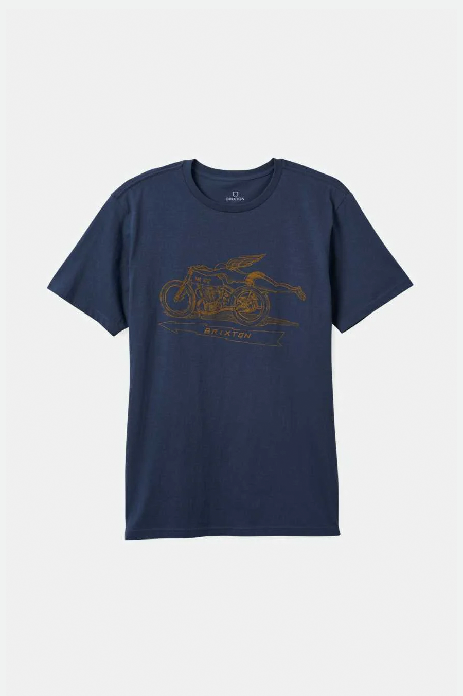 Men's Brixton 20th Anniversary Flyer Tee in Washed Navy