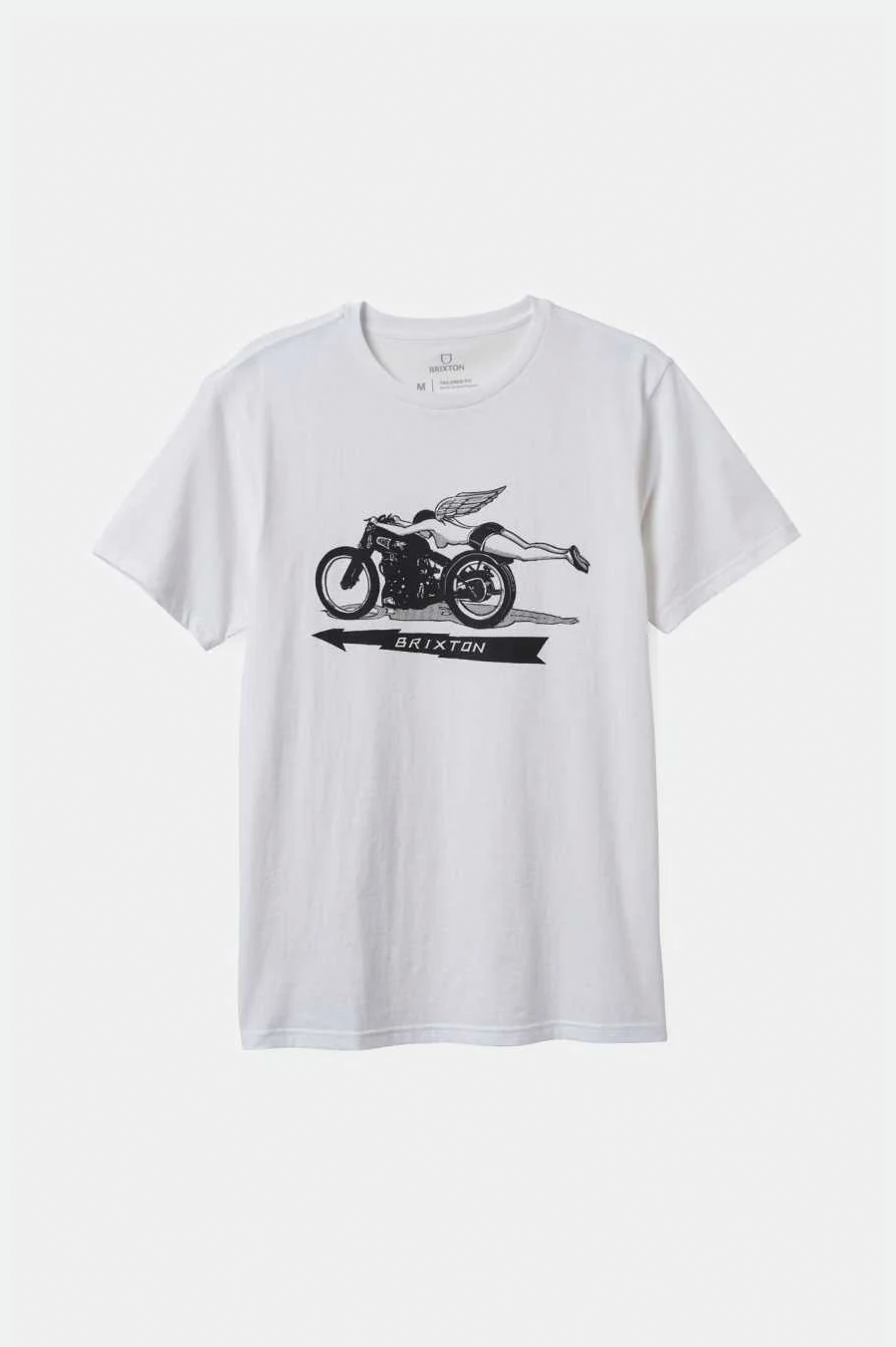 Men's Brixton 20th Anniversary Flyer Tee in White