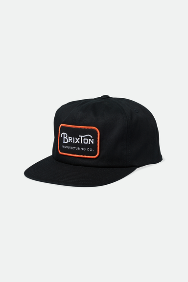 Brixton Grade HP Snapback in Black, Orange & White