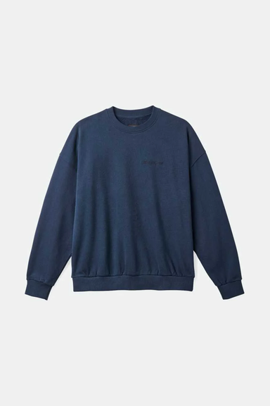 Men's Brixton Embroidered Heavyweight Crew in Washed Navy