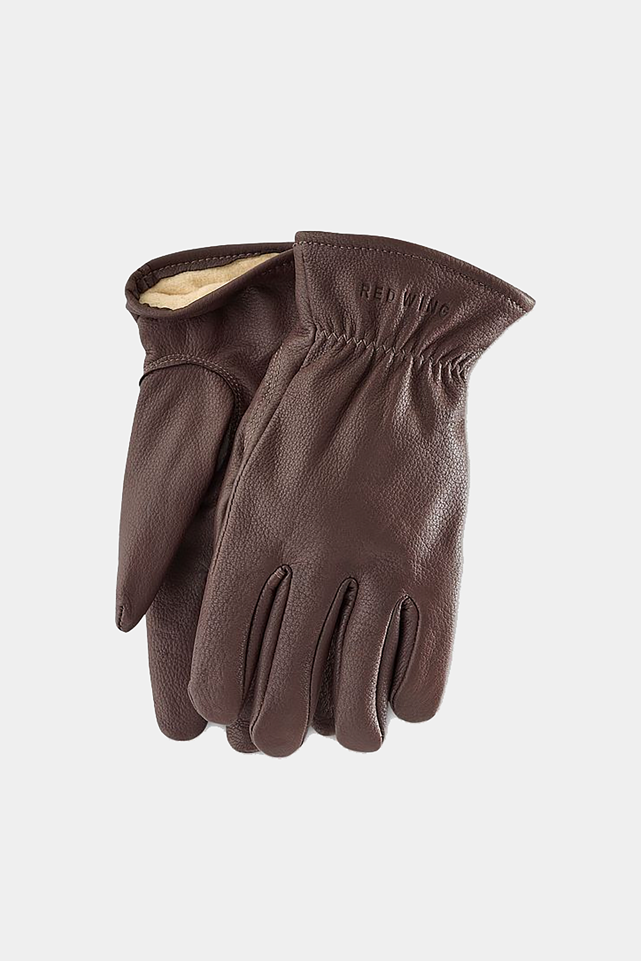Red Wing Lined Buckskin Gloves in Brown