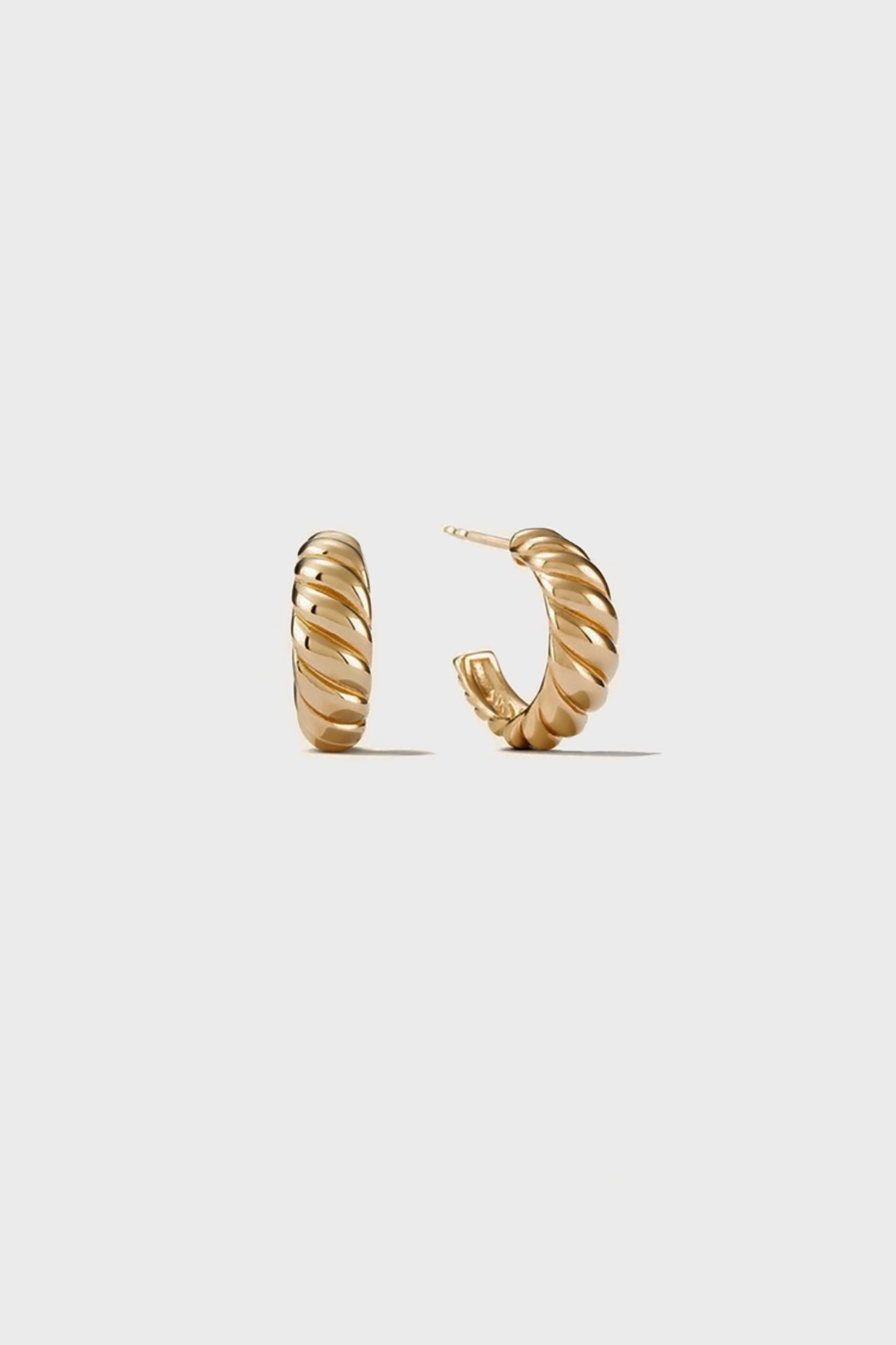 Croissant Hoop Earrings in Gold