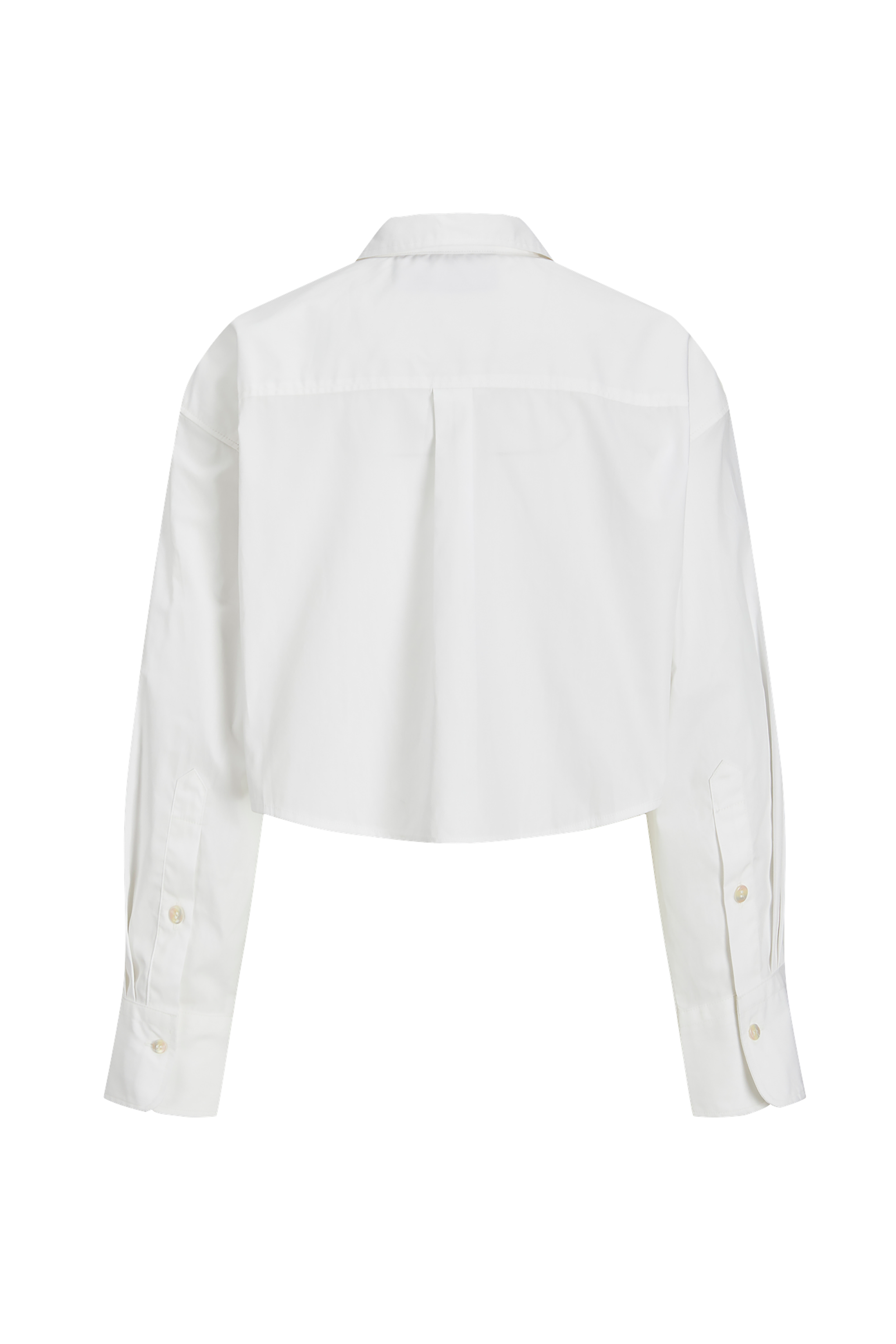 Jamie LS Poplin Crop Shirt