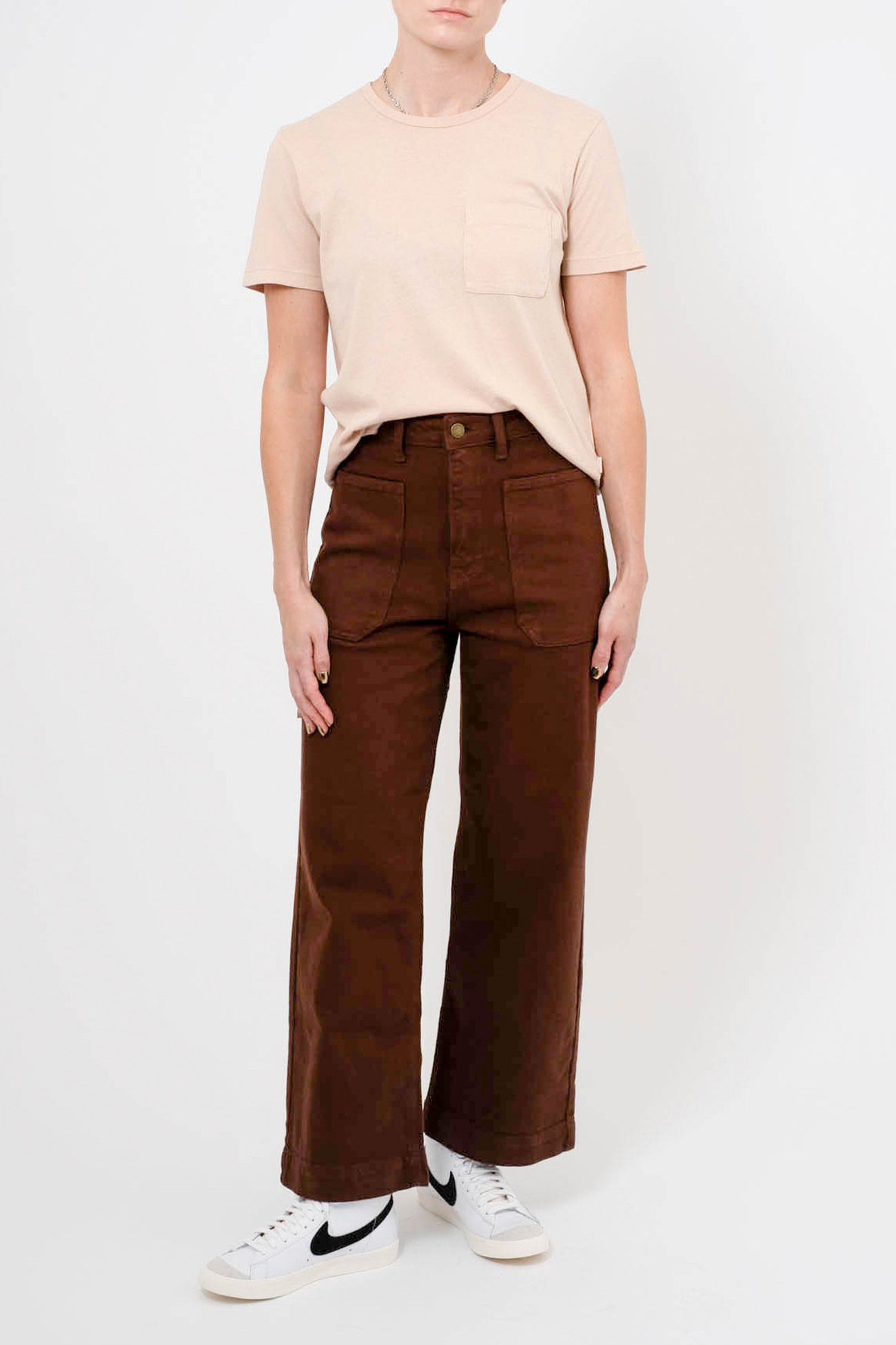 Eve Utility Jean in Coffee Bean