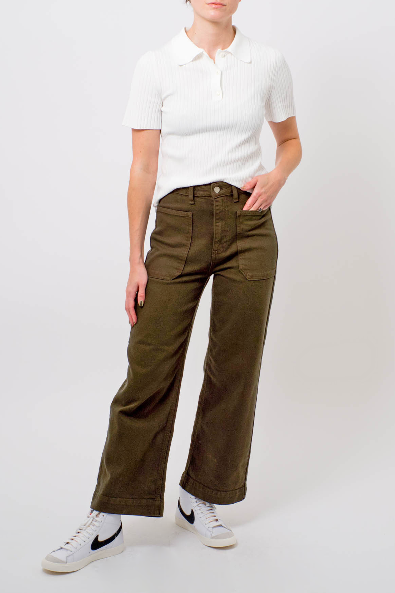 Eve Utility Jean in Dark Olive