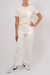 Women's Just Black Denim High Rise Utility Wide Leg in Off White