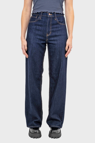 Women's Just Black Denim Relaxed Wide Leg in Sup?