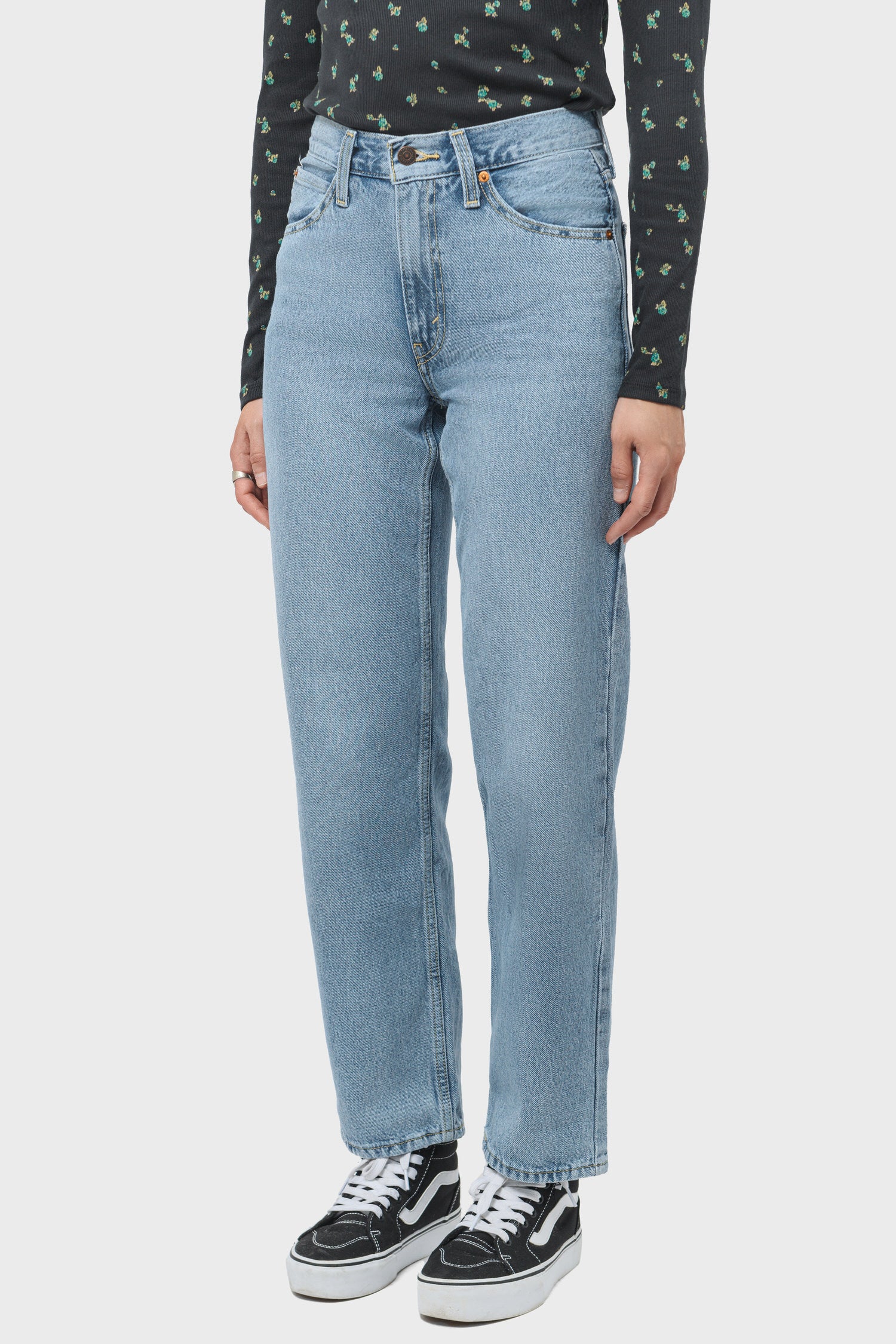 STRAIGHT LOOSE FIT JEANS - Polkadots