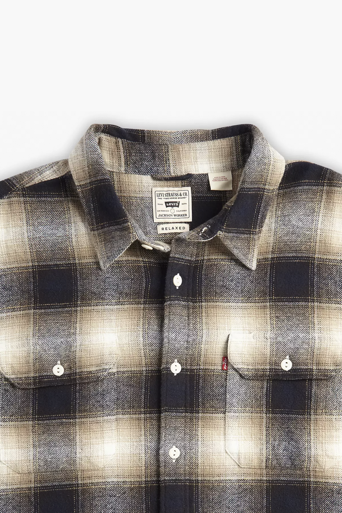 Jackson Worker in James Plaid Sunny Cream