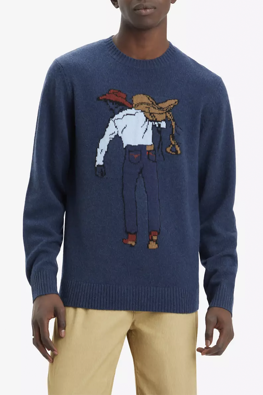 Men's Levi's Original Sweater in Saddleman Intarsia