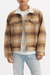 Men's Levi's Plaid Type 3 Sherpa Trucker in Westin Curry