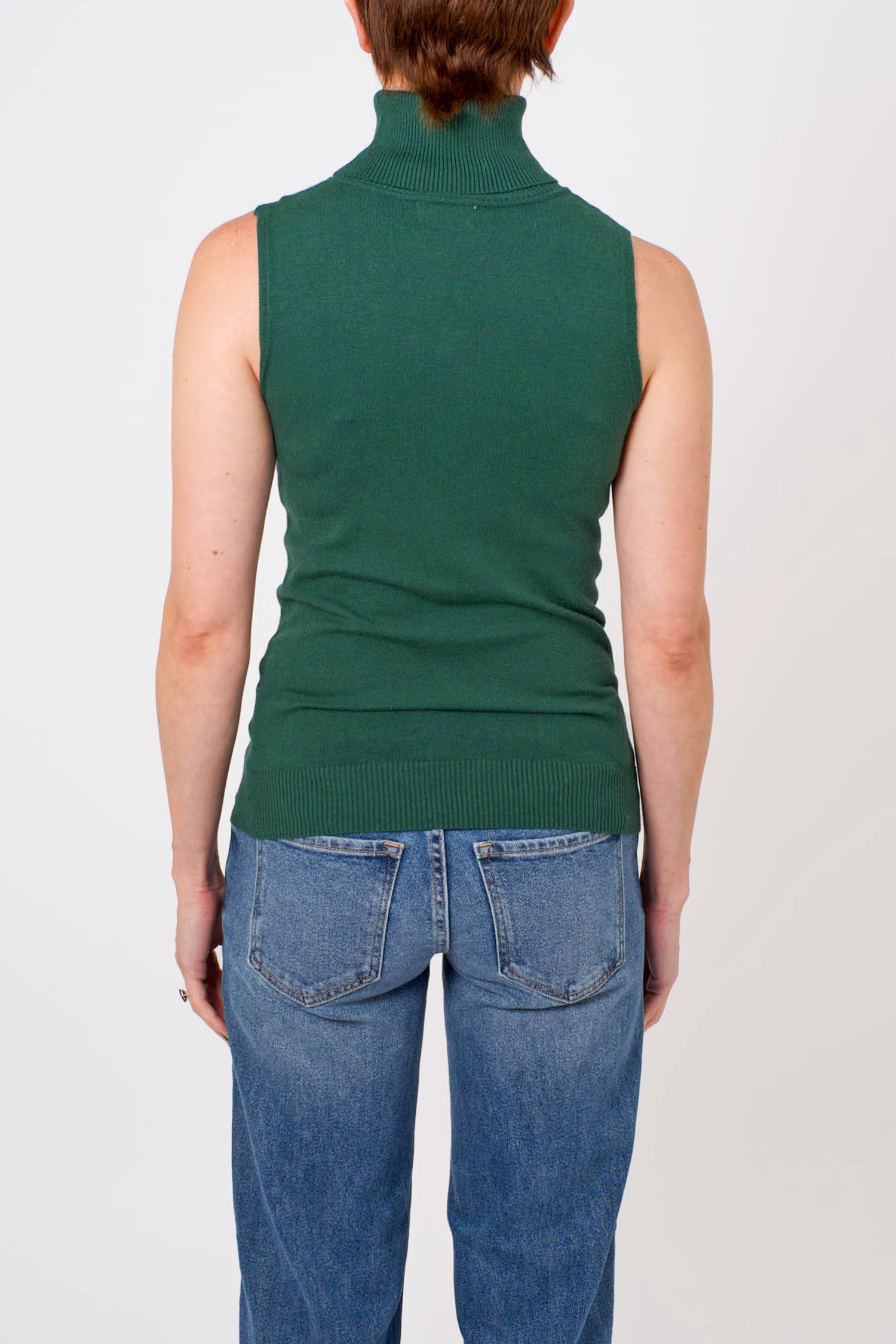 Women's Molly Bracken Layering Turtleneck Tank in Dark Green