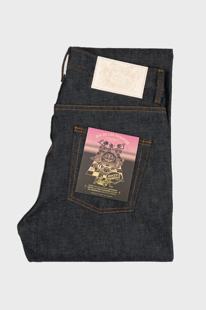 Men's Naked & Famous True Guy in Dia De Los Muertos Selvedge