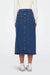 Women's Siri Front Slit Denim Skirt in Medium Blue