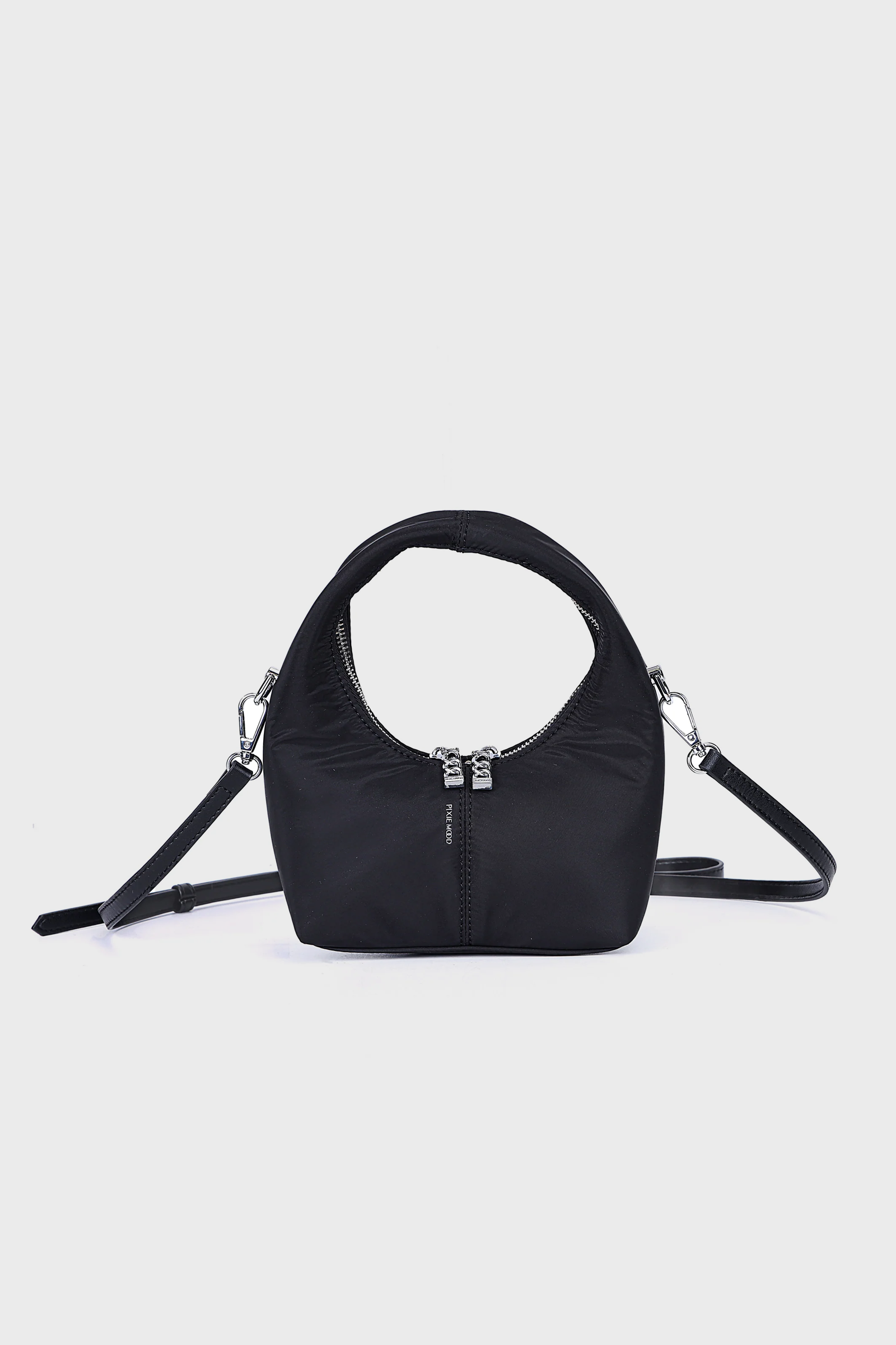 Pixie Mood Circle Crossbody Bag in Black Nylon
