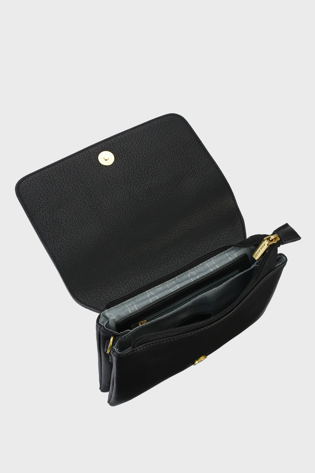 Pixie Mood Gianna Crossbody in Black Pebbled