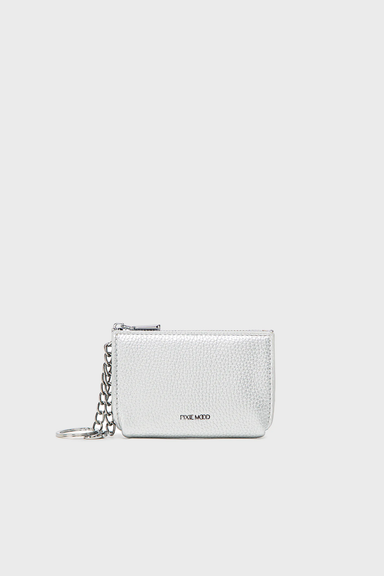 Pixie Mood Joan Pouch in Silver Pebbled