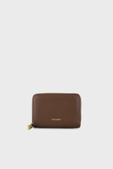 Pixie Mood Kimi Card Wallet in Espresso Brown Pebbled