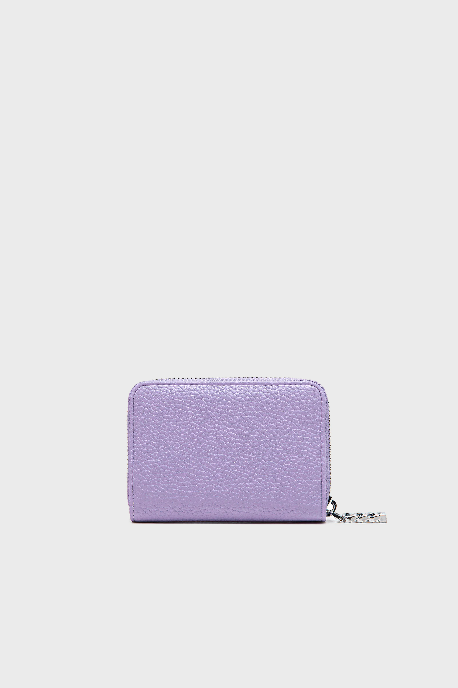 Kimi Card Wallet in Lavender Pebbled