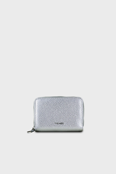 Pixie Mood Kimi Card Wallet in Silver Pebbled