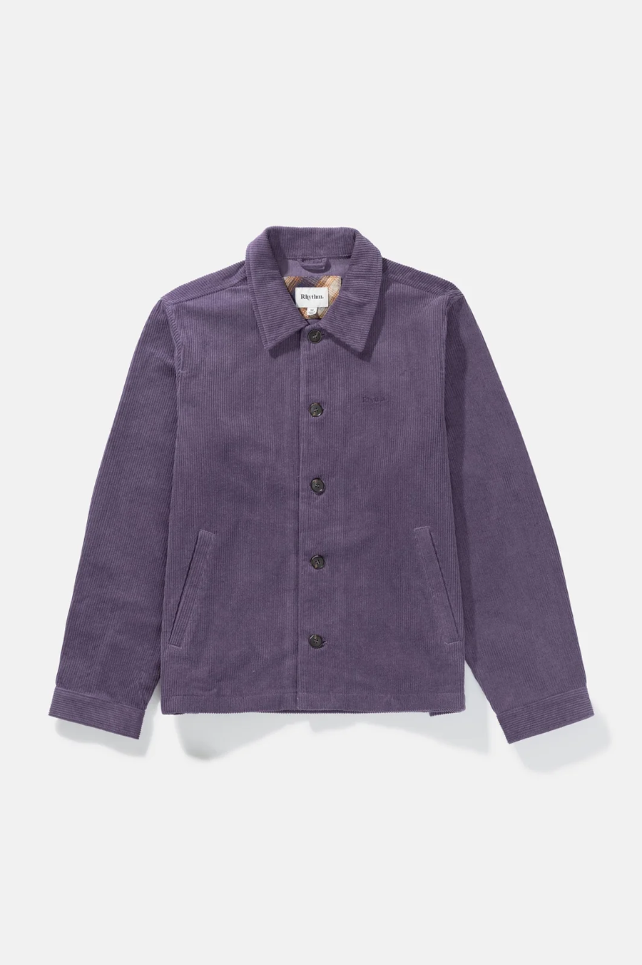 Men's Rhythm Langley Jacket in Plum Cord