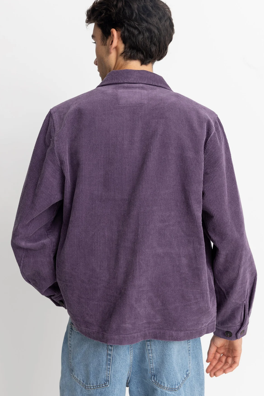 Men's Rhythm Langley Jacket in Plum Cord