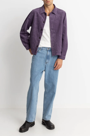 Men's Rhythm Langley Jacket in Plum Cord