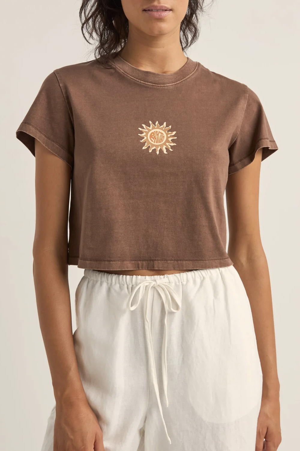 Women's Rhythm Sunshine Crop Crew Tee