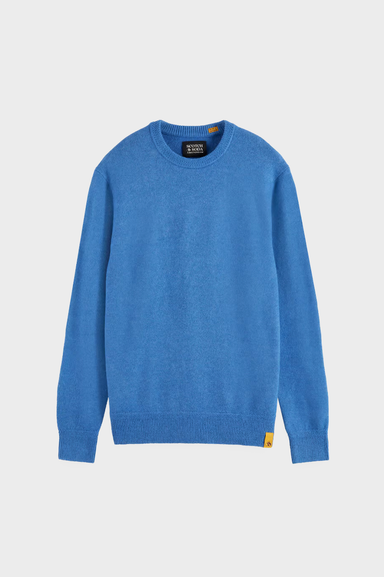 Men's Scotch & Soda Soft Knit Regular Fit Sweater in Smart Blue