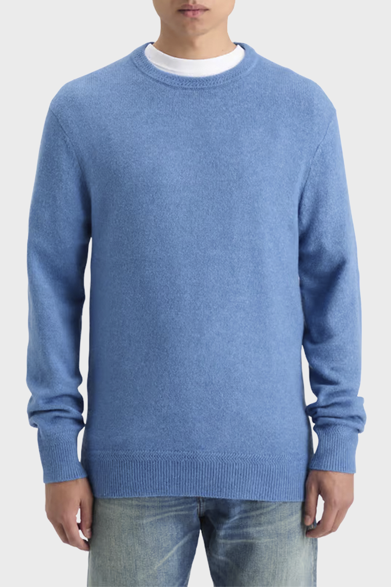 Men's Scotch & Soda Soft Knit Regular Fit Sweater in Smart Blue