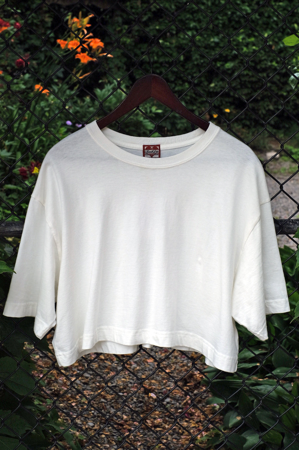 Vacation Crop Tee in Crisp White